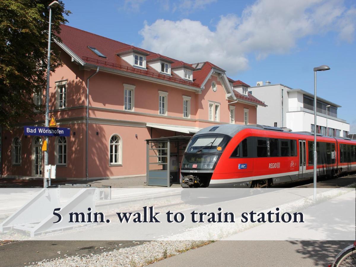Tolle Zweiraum-Ferienwohnung In Bester Lage L Innenstadtnaehe L 1 Minute Zum Bahnhof L Tv L Free-Wlan L Keine Kueche L Willkommen Im Hallo!-Apartment 4 Bad Wörishofen Εξωτερικό φωτογραφία